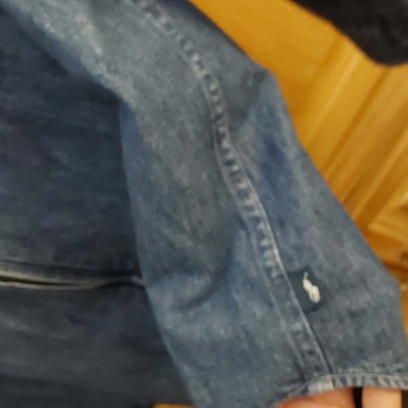POLO RALPH LAUREN ZIPPER DENIM SHIRT/ JACKET LOOK SIZE L...DENIM BLUE - Picture 4 of 7